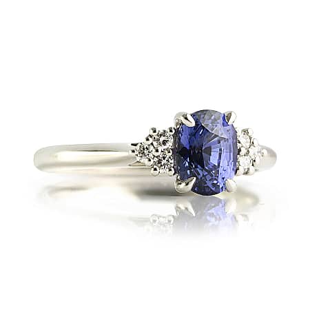 Oval Cornflower Blue Sapphire Ring Bentley De Lisle