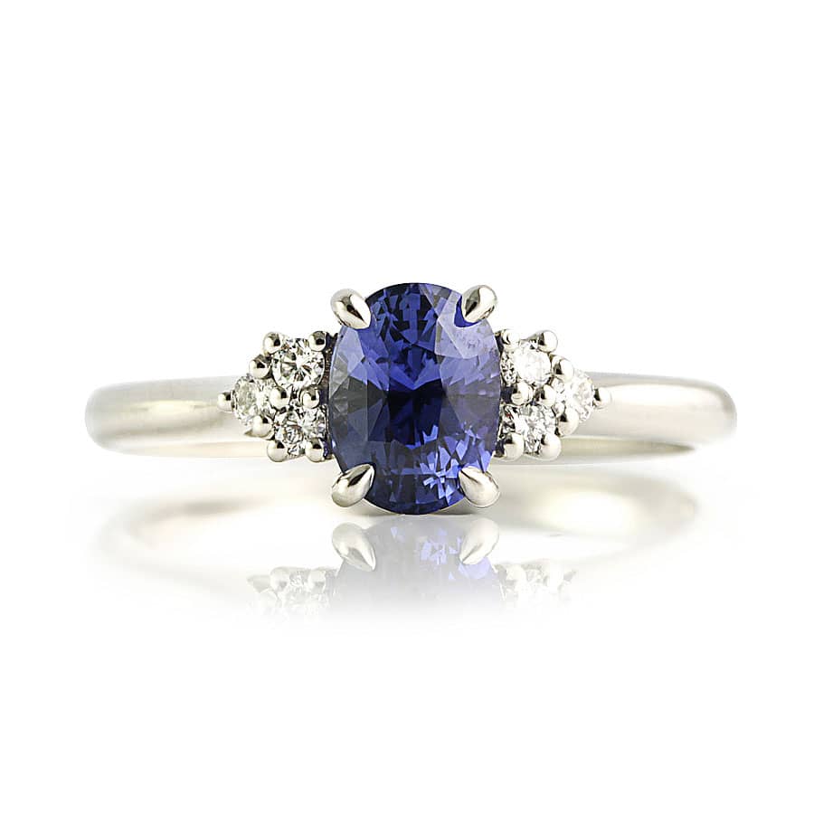 Cornflower Blue Sapphire Diamond Ring Bentley De Lisle